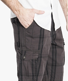 bermuda multipoches a larges carreaux imprime shorts et bermudas7113601_2