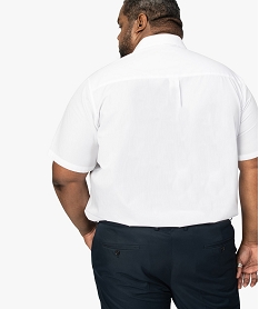 chemise homme a manches courtes et repassage facile blanc chemise manches courtes7115301_3