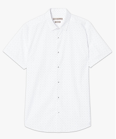 chemise a manches courtes a motifs contrastants imprime chemise manches courtes7115501_1