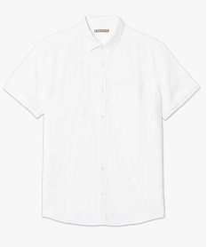 chemise texturee a manches courtes unie blanc7116401_4