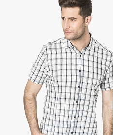 chemise a carreaux en coton tisse a manches courtes imprime chemise manches courtes7117001_2