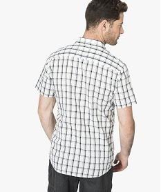 chemise a carreaux en coton tisse a manches courtes imprime chemise manches courtes7117001_3