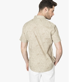chemise imprimee en lin a manches courtes imprime chemise manches courtes7118001_3