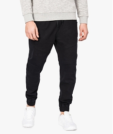 pantalon coupe jogg en toile noir7121501_1