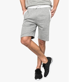 GEMO Short décontracté bicolore Gris