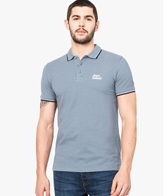 polo manches courtes uni bleu polos7127101_1