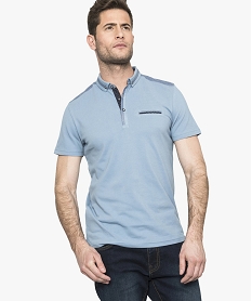 TEE-SHIRT BLANC POLO BLEU CLAIR