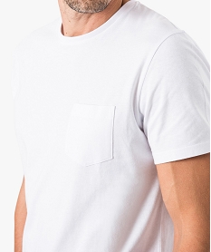 tee-shirt a manches courtes avec poche poitrine blanc tee-shirts7132201_2