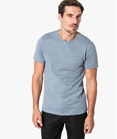 tee-shirt a manches courtes avec poche poitrine bleu7132301_1