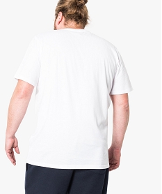 tee-shirt coton manches courtes col v blanc tee-shirts7133701_3
