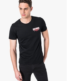GEMO Tee-shirt manches courtes imprimé concert noir standard