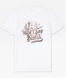 tee-shirt a manches courtes imprime cactus blanc7136001_4