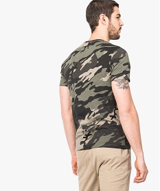 tee shirt imprime camouflage vert7136501_3