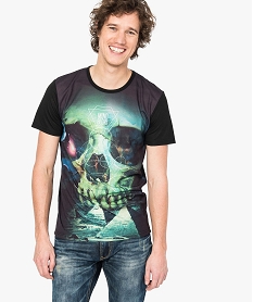 GEMO Tee-shirt à motif squelette - Mind Blow Vert