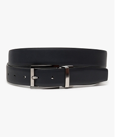 ceinture homme reversible en cuir avec boucle metallique noir7140801_1