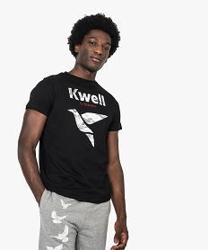 GEMO Tee-shirt à manches courtes et logo - Kwell noir standard