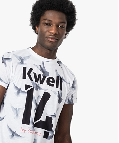 tee-shirt a manches courtes imprime colombes - kwell blanc7143401_2