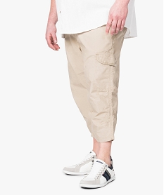 GEMO Bermuda cargo uni en toile Beige