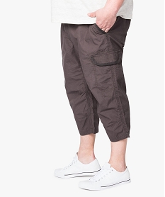 GEMO Bermuda cargo uni en toile Gris