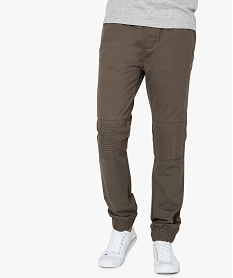 pantalon baggy avec surpiqures sur les genoux vert7145501_1