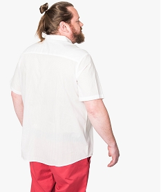 chemise manches courtes a fines rayures blanc7145601_3