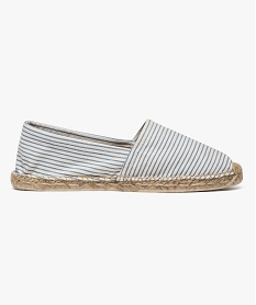 GEMO Espadrilles en toile rayée Beige