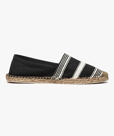 espadrilles en toile a rayures contrastantes noir7154101_1