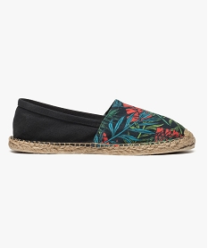 espadrilles imprime tropical noir tongs et espadrilles7154301_1