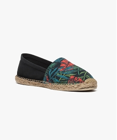 espadrilles imprime tropical noir7154301_2