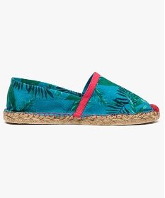 GEMO Espadrilles imprimé tropical Vert