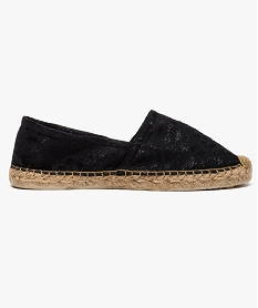 GEMO Espadrilles à motifs Noir