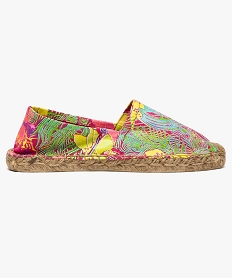 espadrille motif tropical rose espadrilles7154801_1