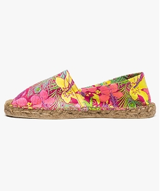 espadrille motif tropical rose espadrilles7154801_3