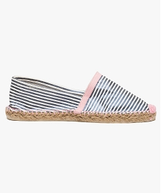 GEMO Espadrilles façon marinière irisée Bleu