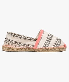 GEMO Espadrilles à motifs géométriques beige standard