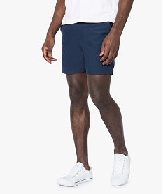 short leger uni a coupe droite bleu shorts et bermudas7156601_1