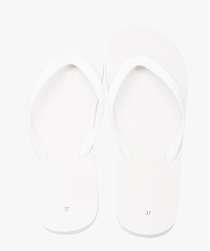 GEMO Tongs femme unies blanc standard