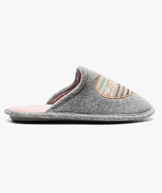 GEMO Chaussons mules motif cœur - Little Marcel Gris