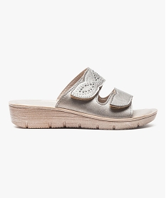 GEMO Mules confort strass et paillettes Gris