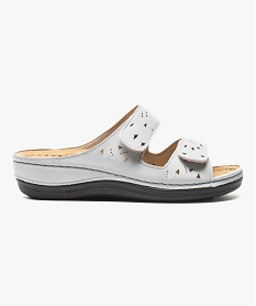 GEMO Mules confort avec fermeture scratch - Cloggy Gris