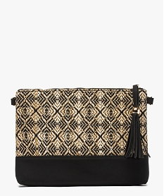 GEMO Sac pochette motifs ethniques Noir