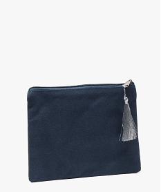pochette zippee en textile motif etoile bleu porte-monnaie et portefeuilles7181701_2