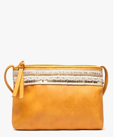 GEMO Pochette bandoulière avec perles Jaune