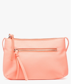 GEMO Sac pochette banbdoulière fermeture zippée Rose