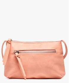 GEMO Sac pochette banbdoulière fermeture zippée Rose