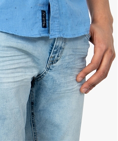 bermuda homme effet denim delave bleu shorts en jean7200501_2