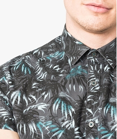 chemise manches courtes imprime vegetal imprime7201301_2