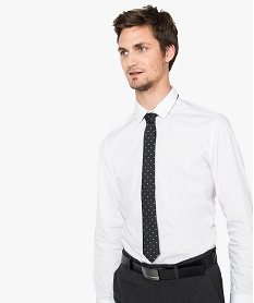 GEMO Cravate à petits motifs bicolores Noir