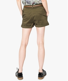 short court avec ceinture marron vert shorts7205901_3