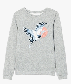 sweat broderie oiseau gris7208901_4